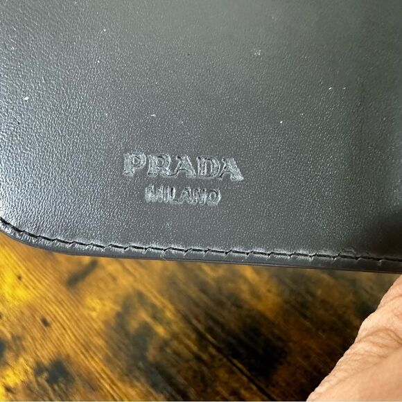 Prada Gray Leather Wallet W/ Certificate of Authenticity - Picture 15 of 15